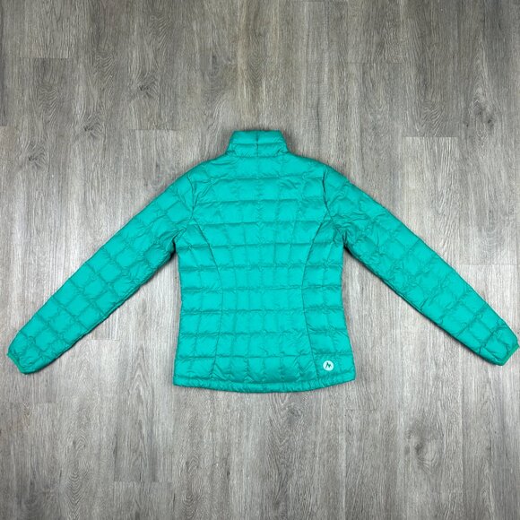 Marmot Quilted Duck Down 600 Fill Green Puffer Jacket Size XS - Picture 6 of 8